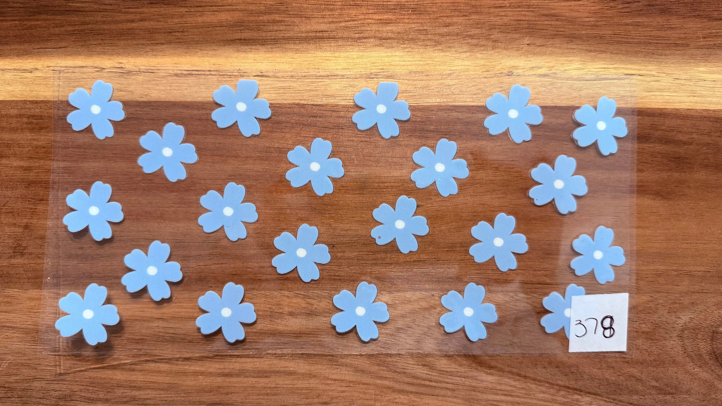 #378 Blue flowers K's Krafty Barn