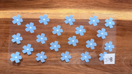 #378 Blue flowers K's Krafty Barn