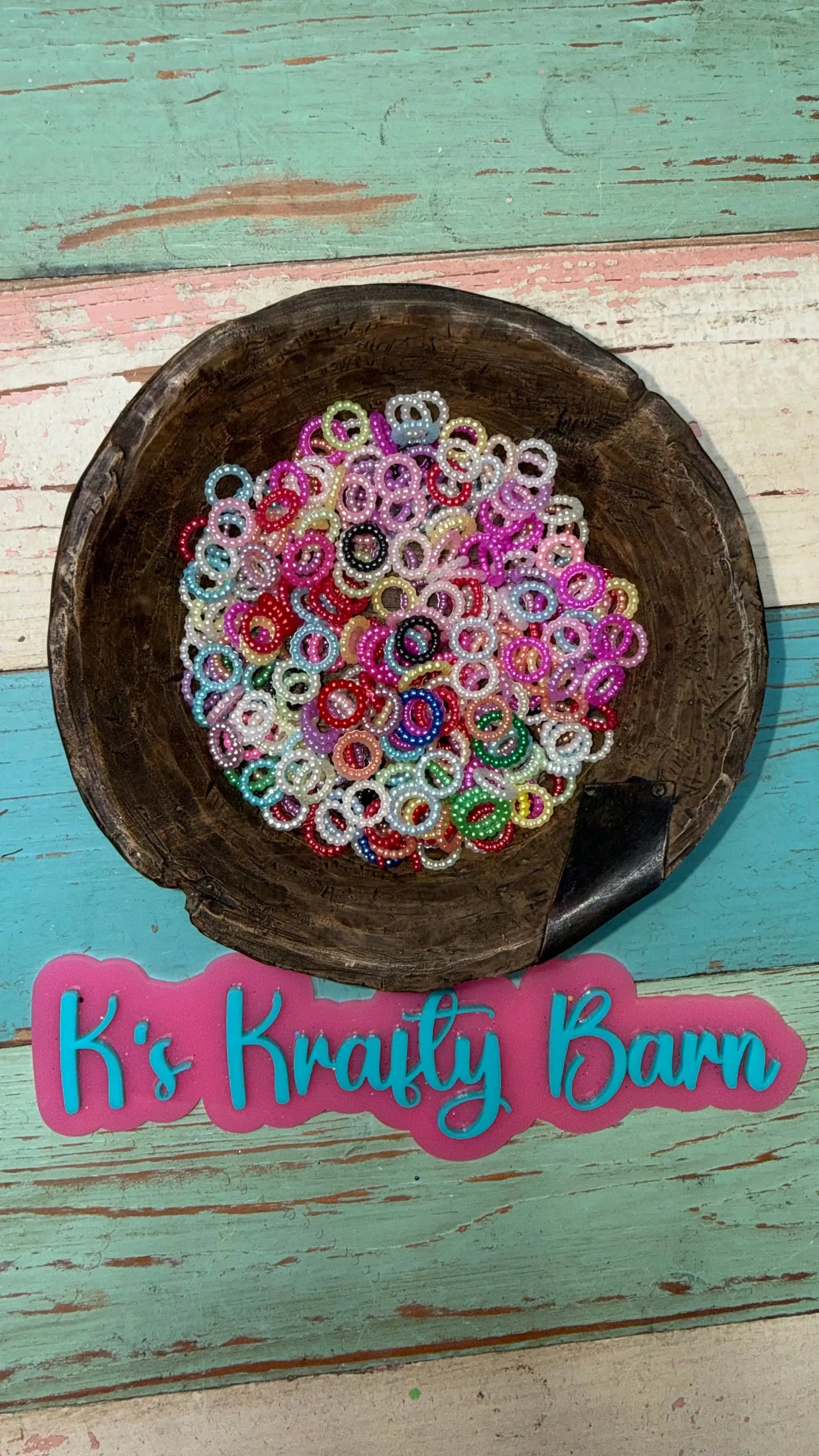 10mm Pearl Spacers for beadable items-50 pack mix K's Krafty Barn