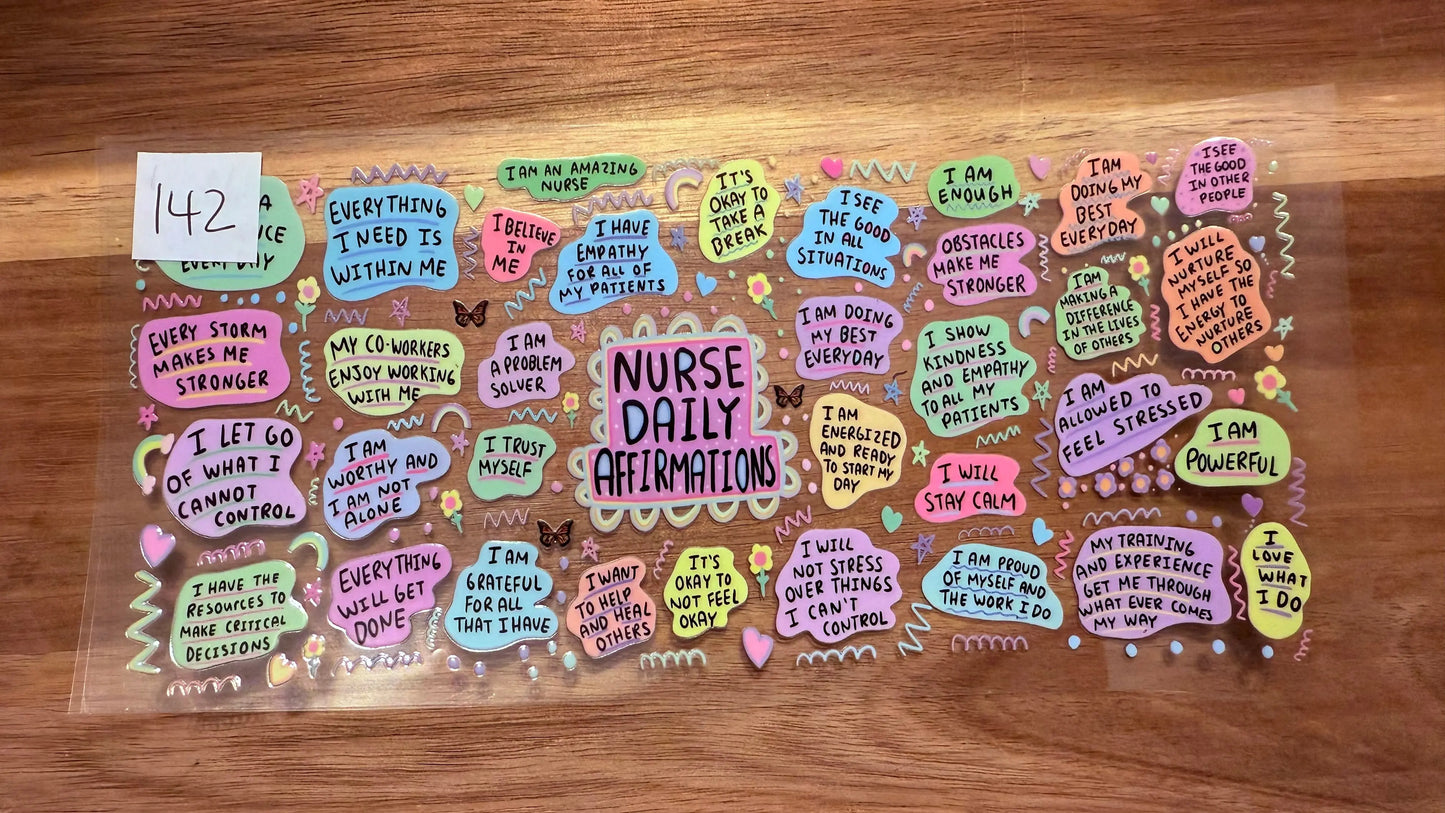 #142 Nurse Affirmations K's Krafty Barn