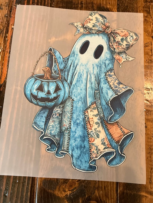 Blue floral ghost