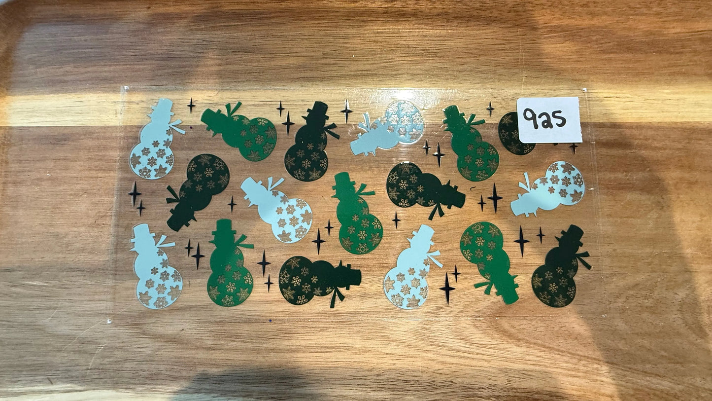 #925 Green Snowmen K's Krafty Barn