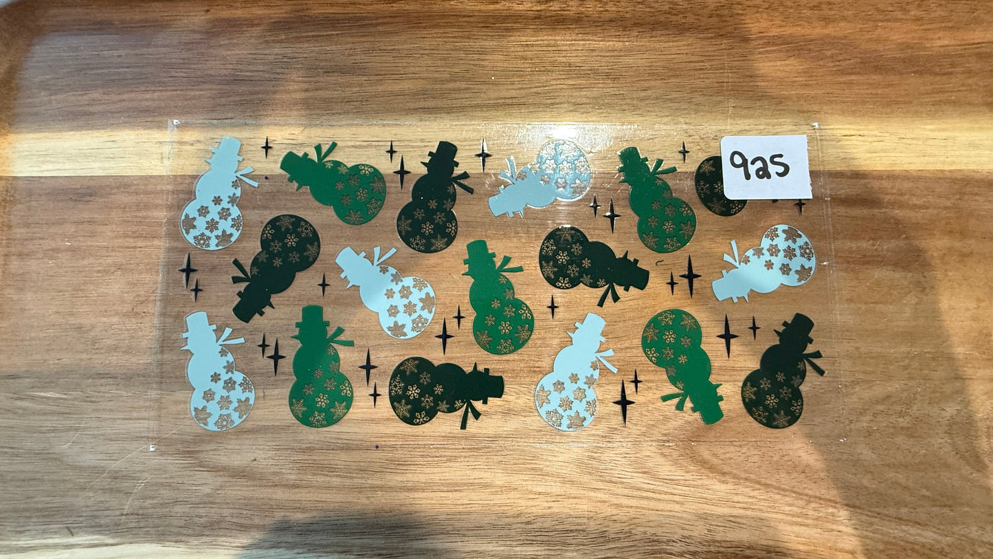 #925 Green Snowmen