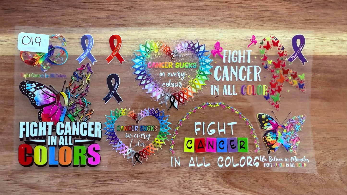 #19 Fight Cancer in all colors-cancer sucks every color K's Krafty Barn
