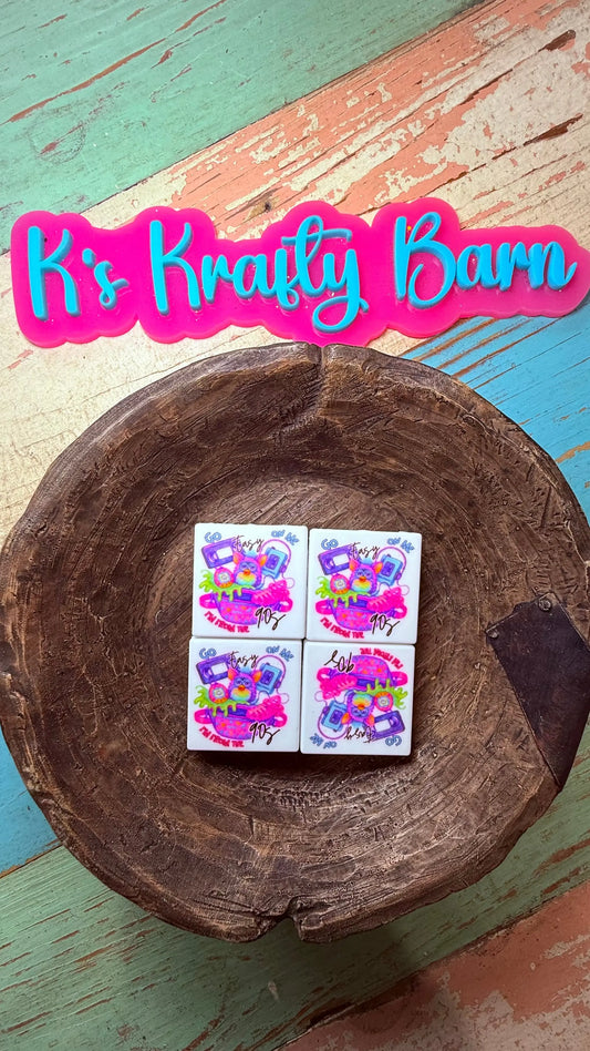 Silicone Focal Bead- Go easy on me I'm from the 90s K's Krafty Barn
