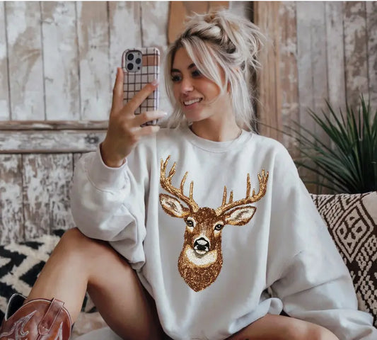 Glittery Deer K's Crafty Vibes Co.