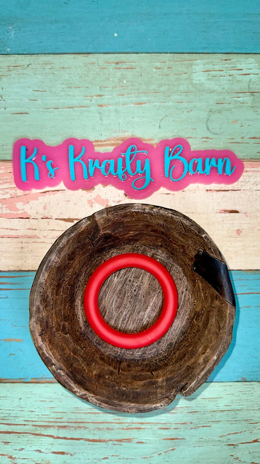 65mm Silicone Round Ring- solid colors K's Krafty Barn