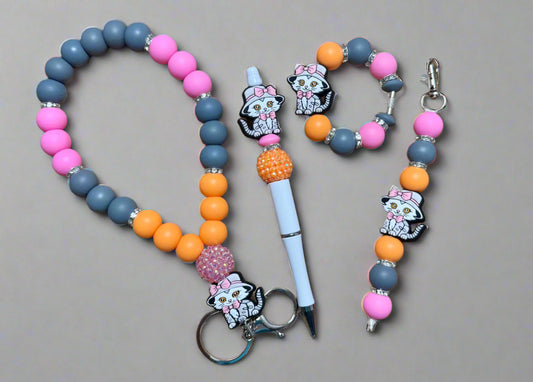 Fancy Cat Beaded Set