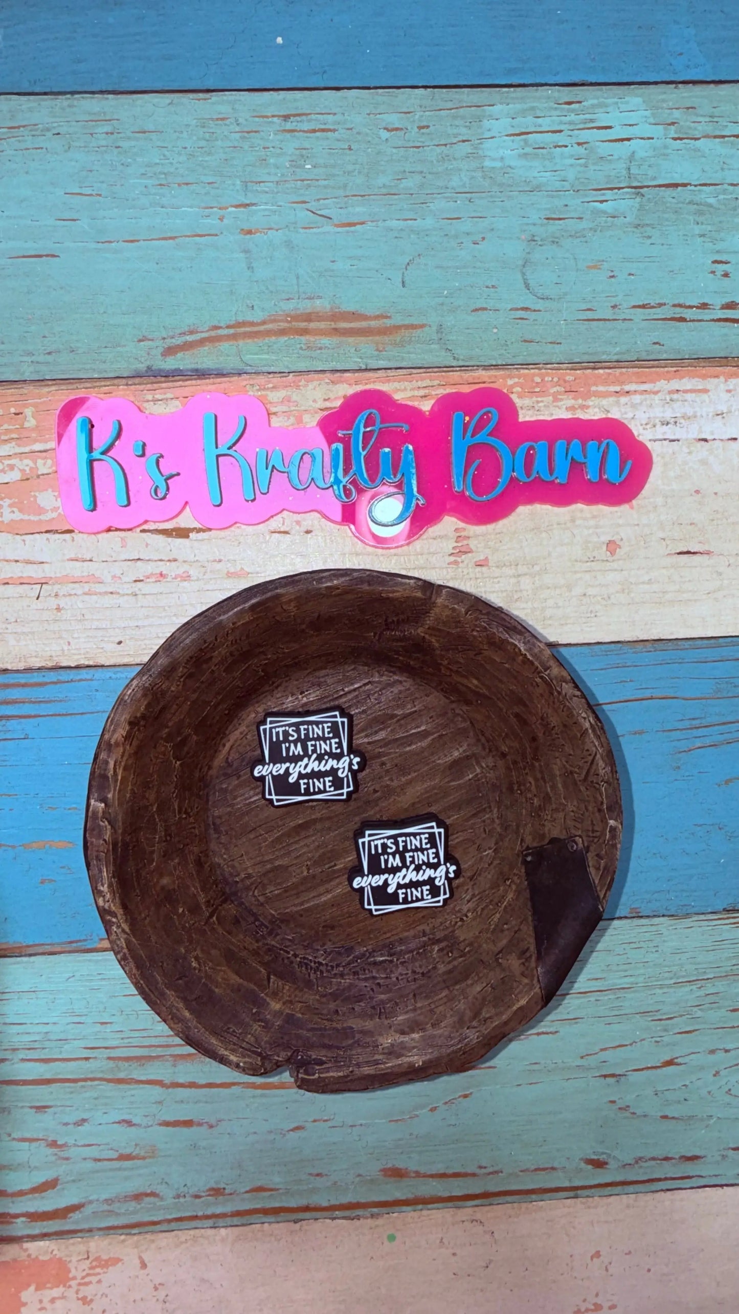 Silicone Focal Bead- It’s fine K's Krafty Barn