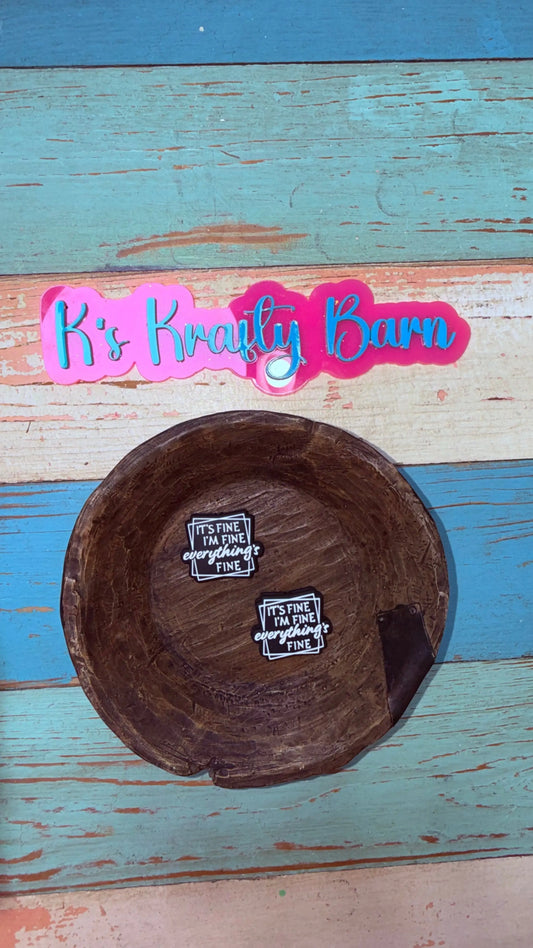 Silicone Focal Bead- It’s fine K's Krafty Barn