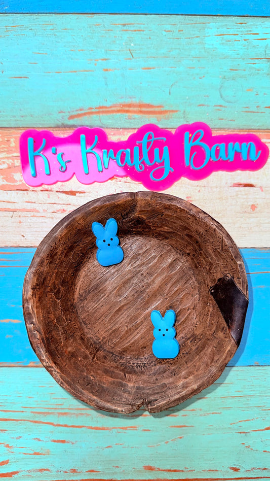 Wholesale Silicone Focal Bead- Blue peep