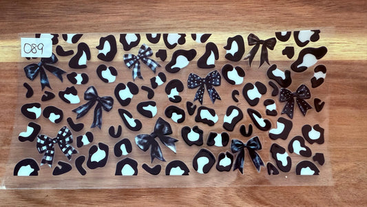 #89 Cow print with bows K's Krafty Barn
