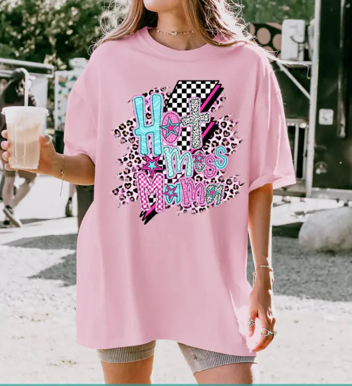 Hot Mess Mama Checkered K's Crafty Vibes Co.