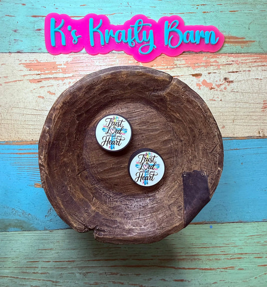 Silicone Focal Bead- Trust in the Lord with all your heart K's Krafty Barn