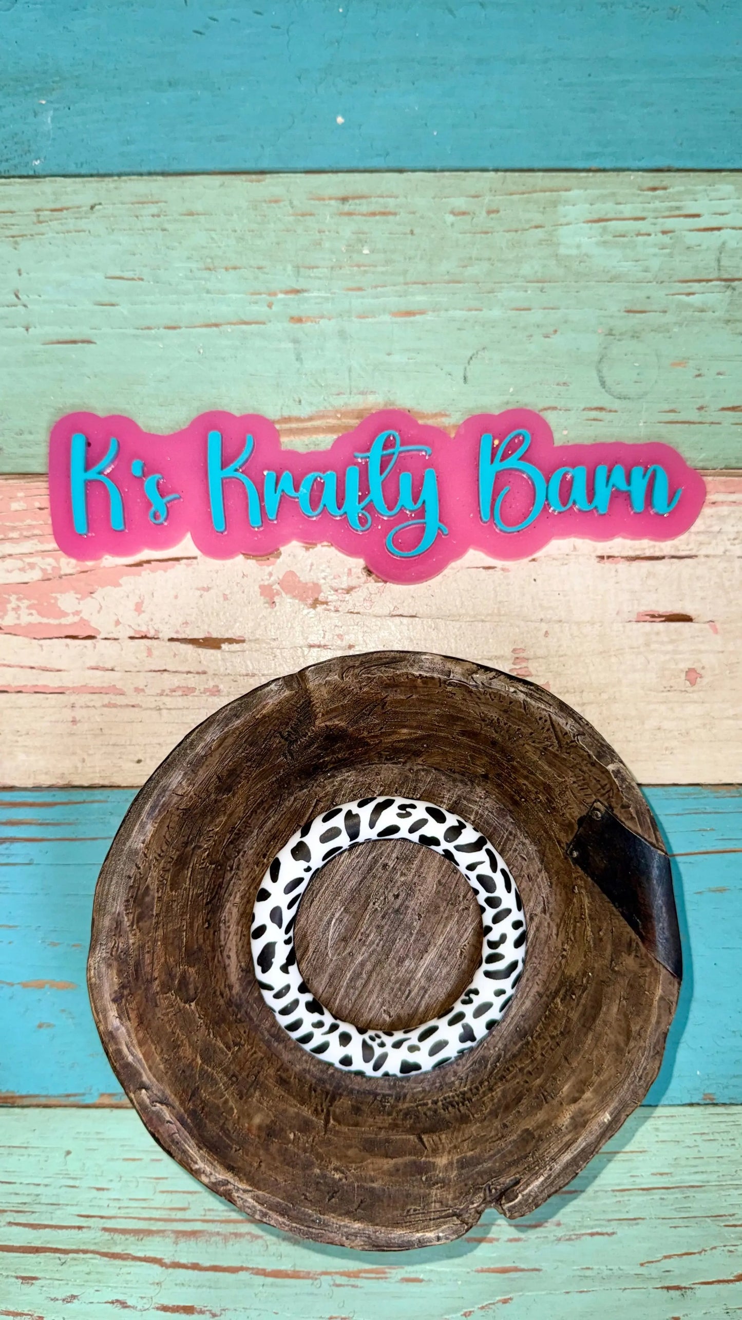 65mm Silicone Round Ring- printed/ patterns K's Krafty Barn