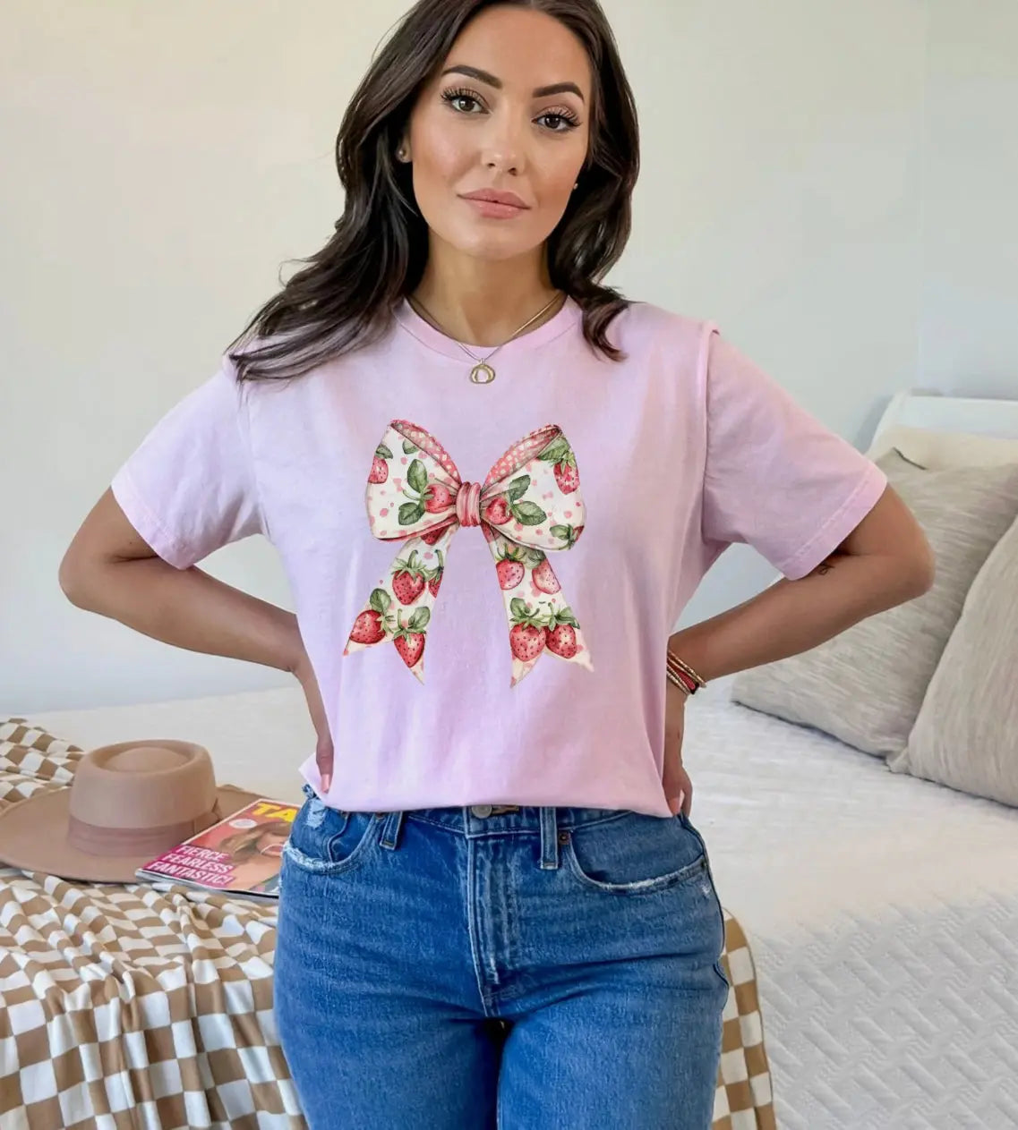 Strawberry Bow K's Crafty Vibes Co.