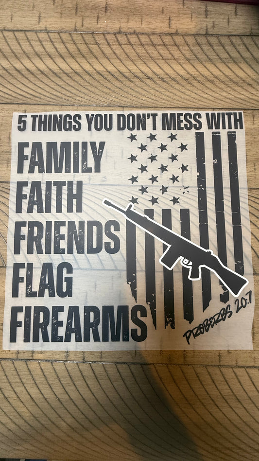 5 things you don't mess with