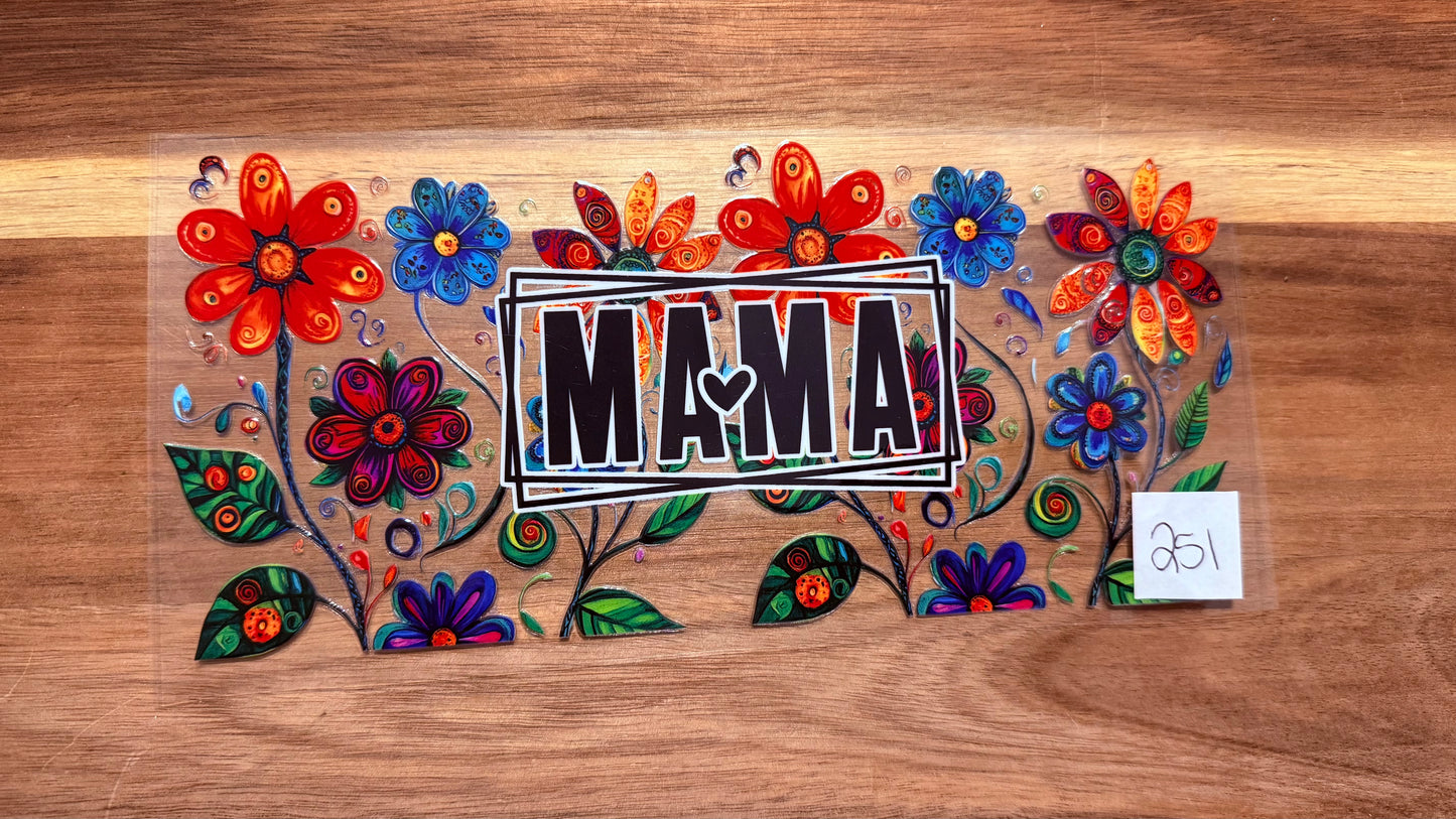 #251 Mama with colorful flowers