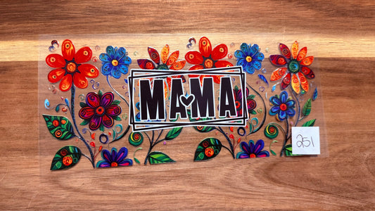 #251 Mama with colorful flowers