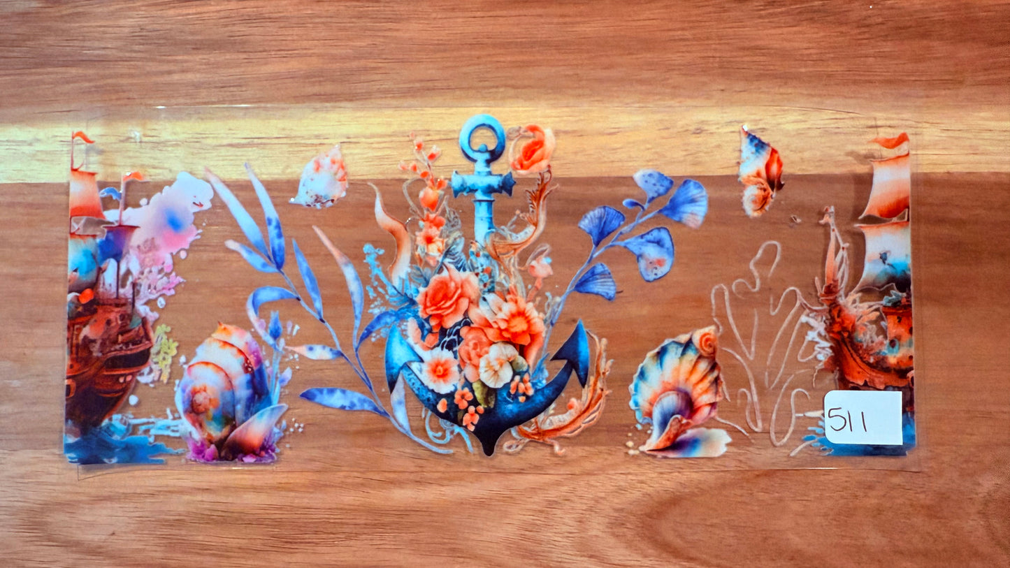#511 Anchor with flowers