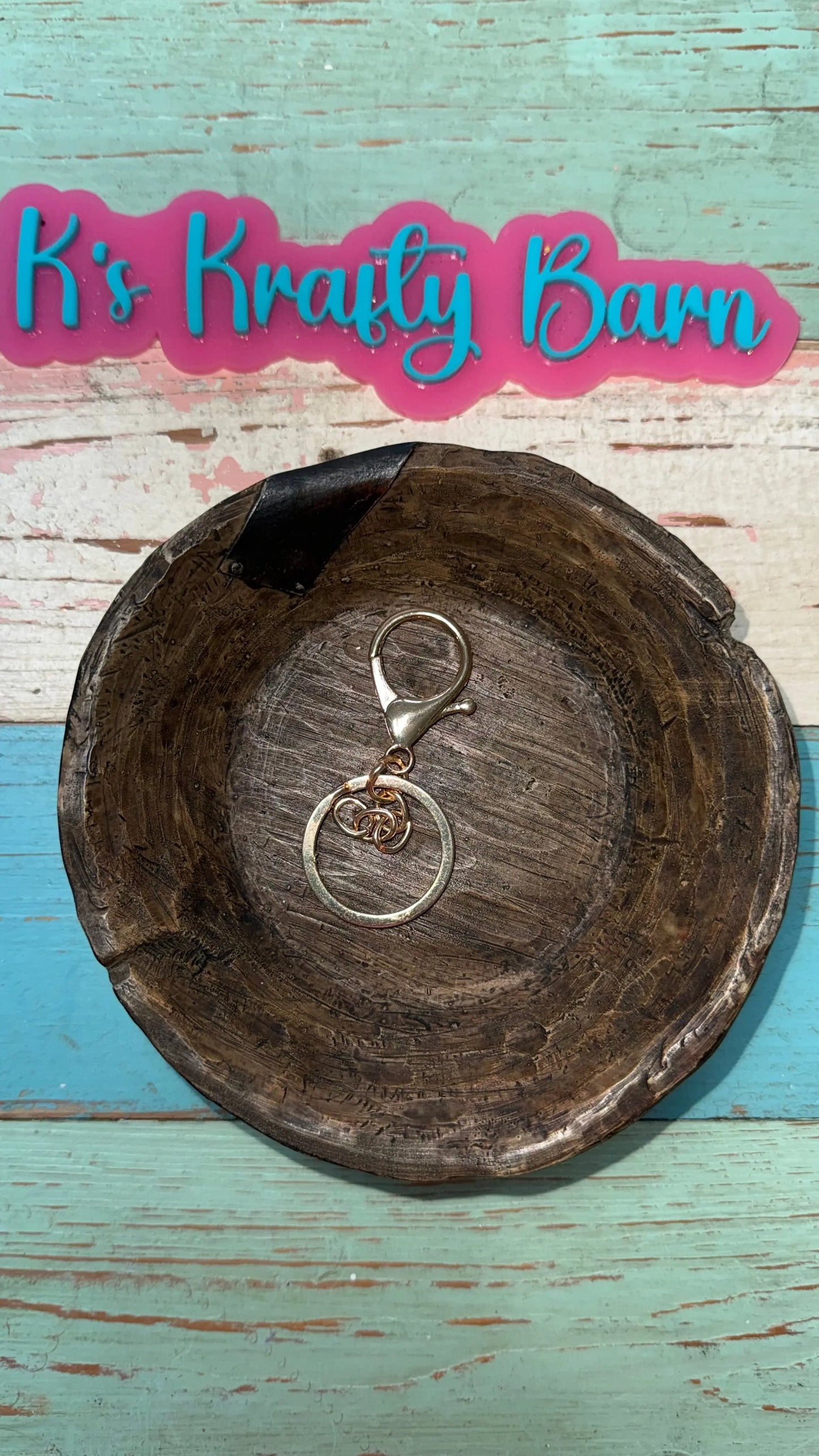 Beadable Keychain Clips – Lobster Clasp with Keyring – Wristlet Hardware-10 pack K's Krafty Barn