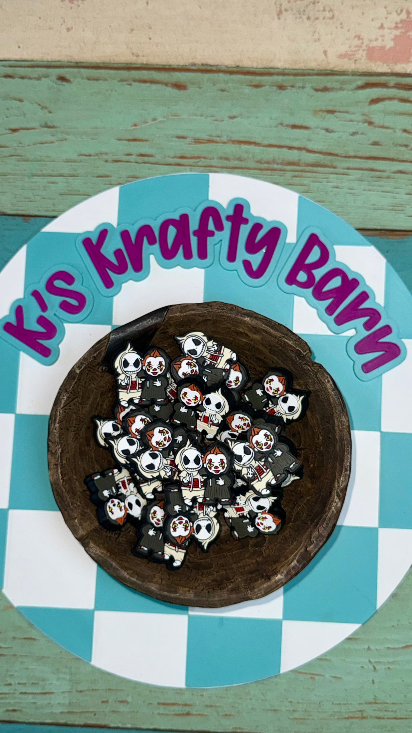 Halloween Silicone Focal Bead-Nightmare Meets Penny