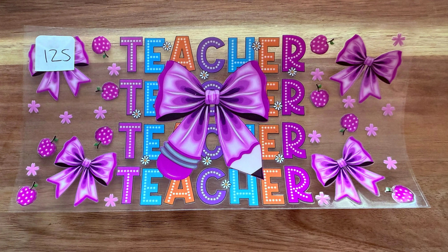 #125 Teacher with bows K's Krafty Barn