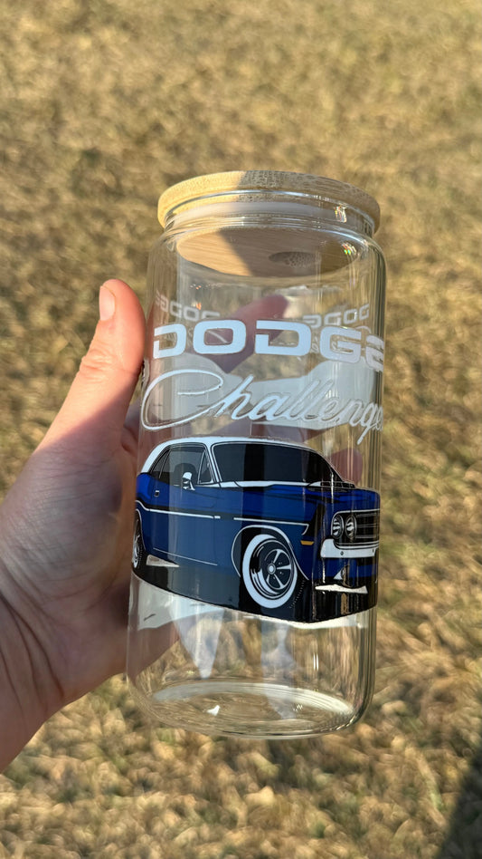 Challenger 16oz Glass Libby K's Crafty Vibes Co.