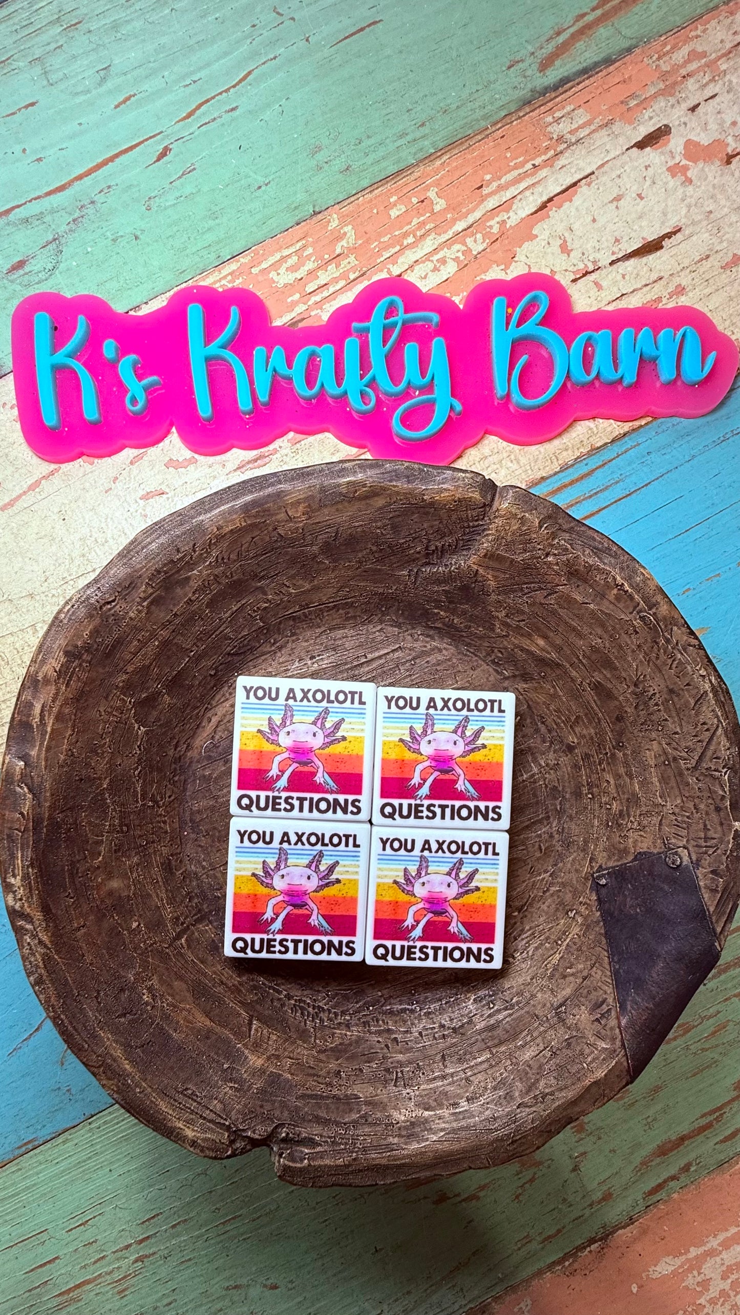 Wholesale Silicone Focal Bead- You axolotl questions