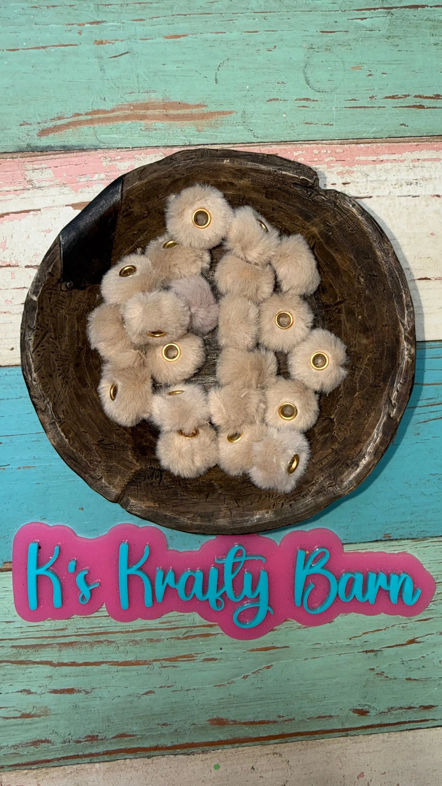 20mm Fluffy Spacers for beadable items-10 pack K's Krafty Barn