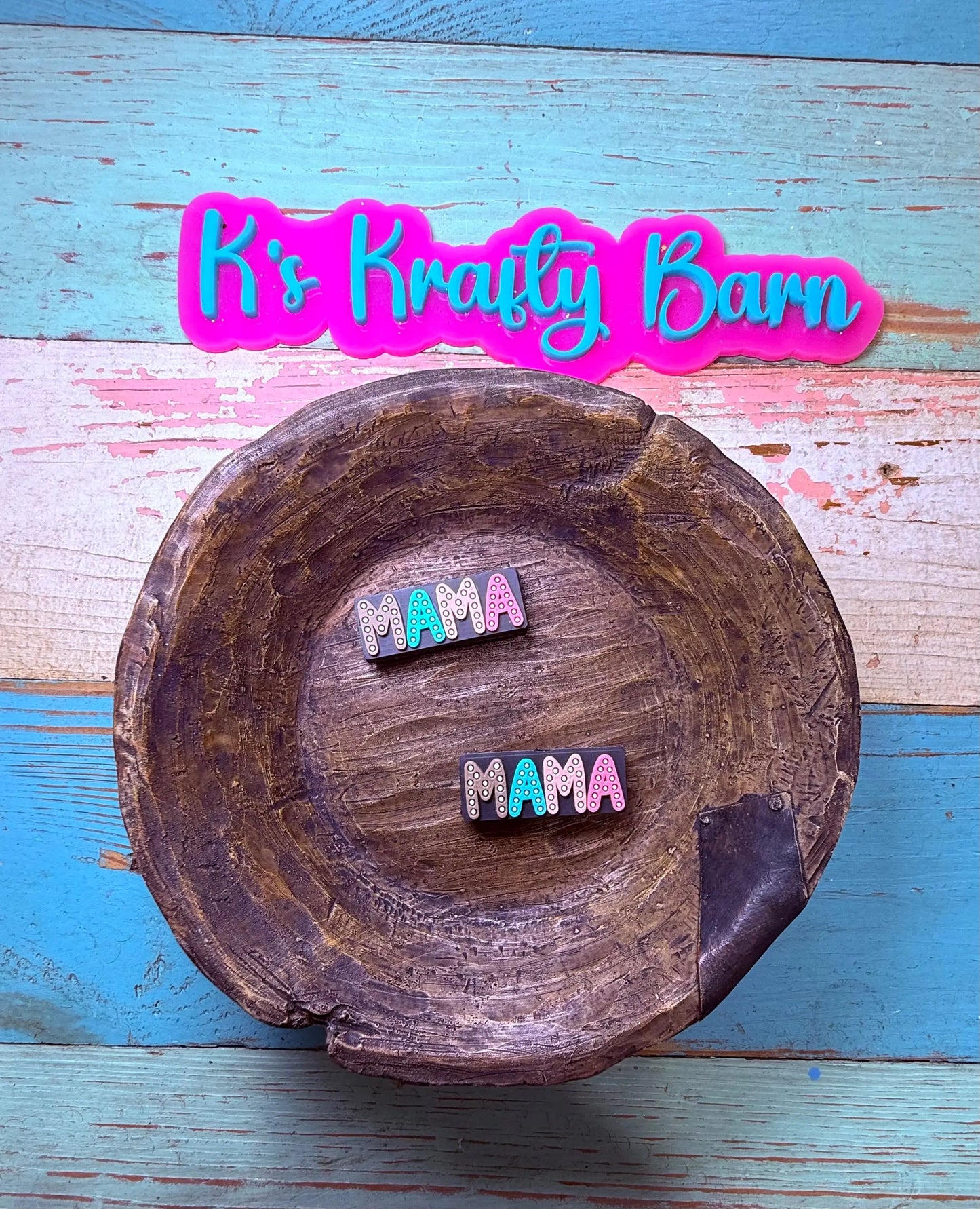Silicone Focal Bead- Colorful Mama K's Krafty Barn