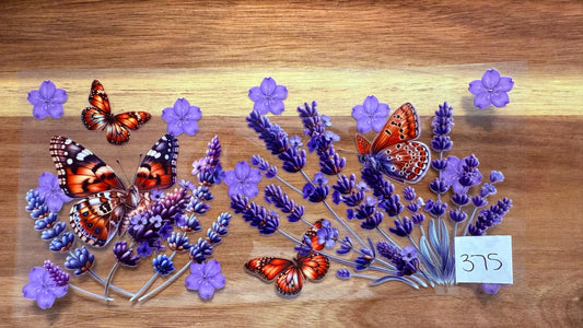 #375 Butterflies with purple flowers K's Krafty Barn