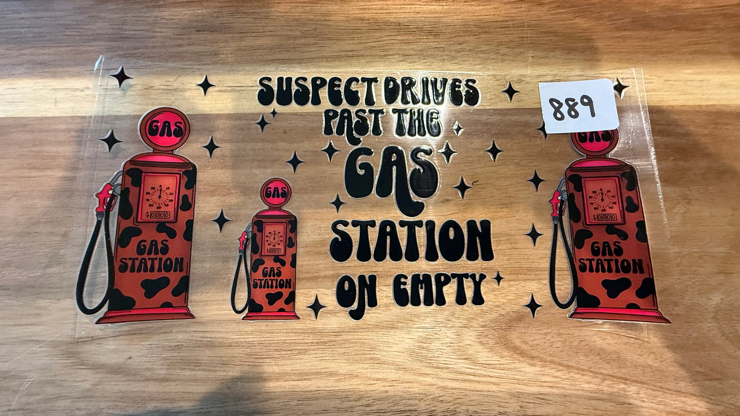 #889 Drives past gas station