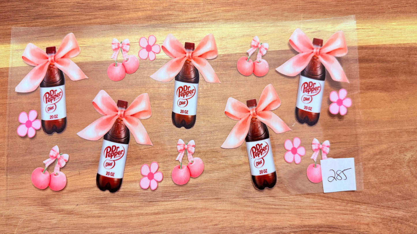 #285 Diet Dr P with pink bows K's Krafty Barn