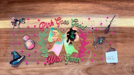 #412 Pink goes good with green