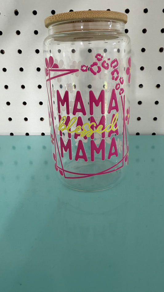 Blessed Mama 16oz Glass Libby