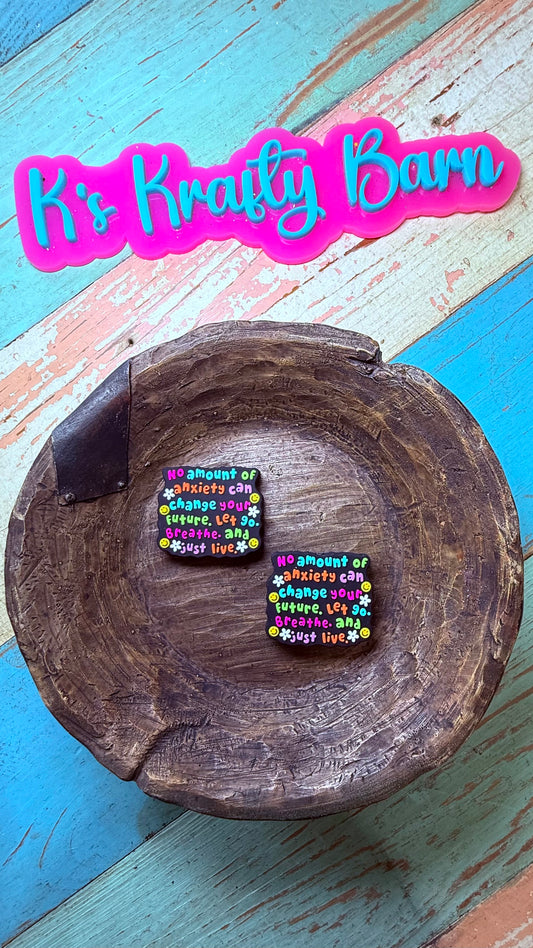 Wholesale Silicone Focal Bead- No amount of anxiety can change your future