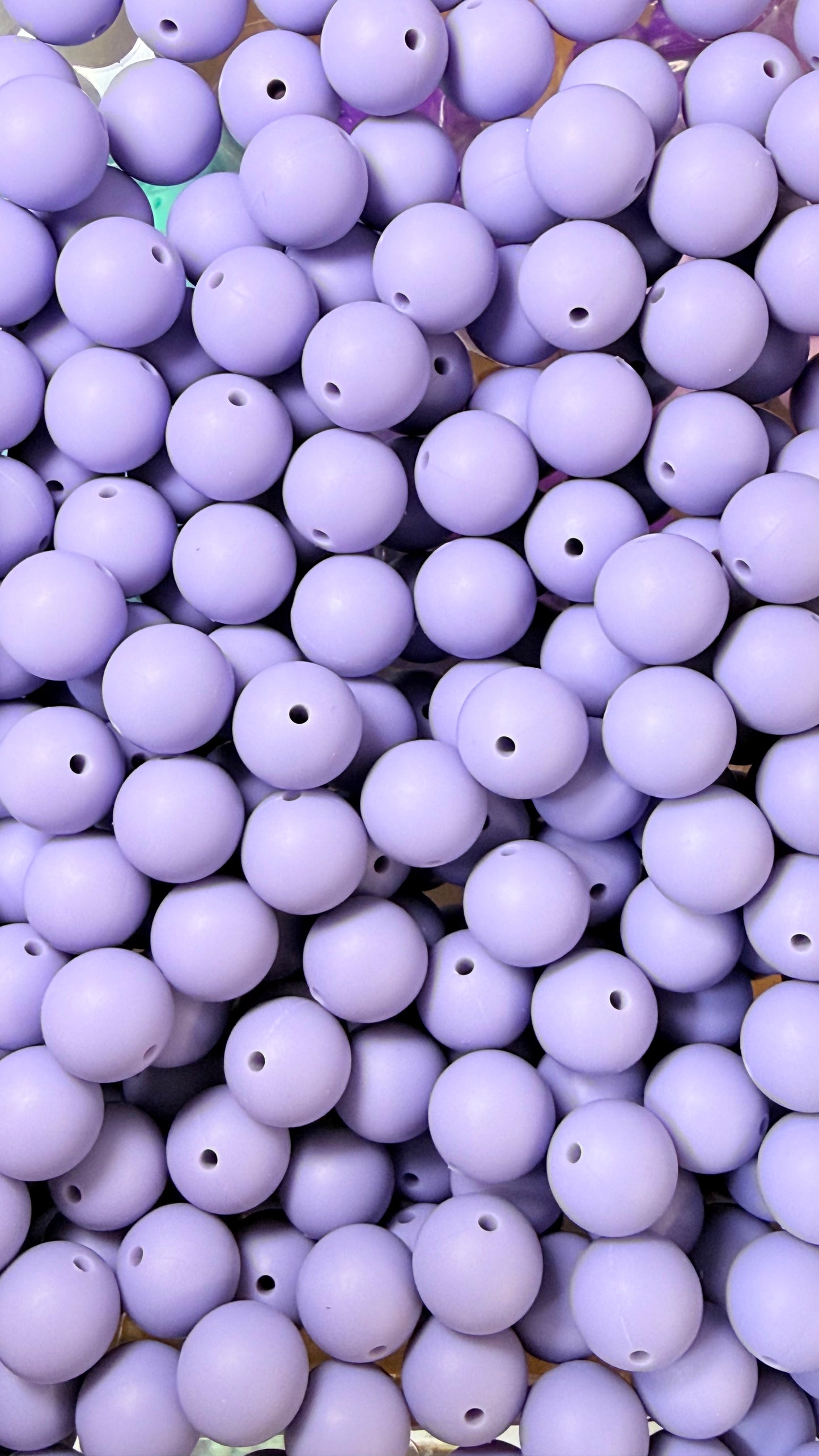 Wholesale 15mm Solid Silicone Beads- Dusty Lavender