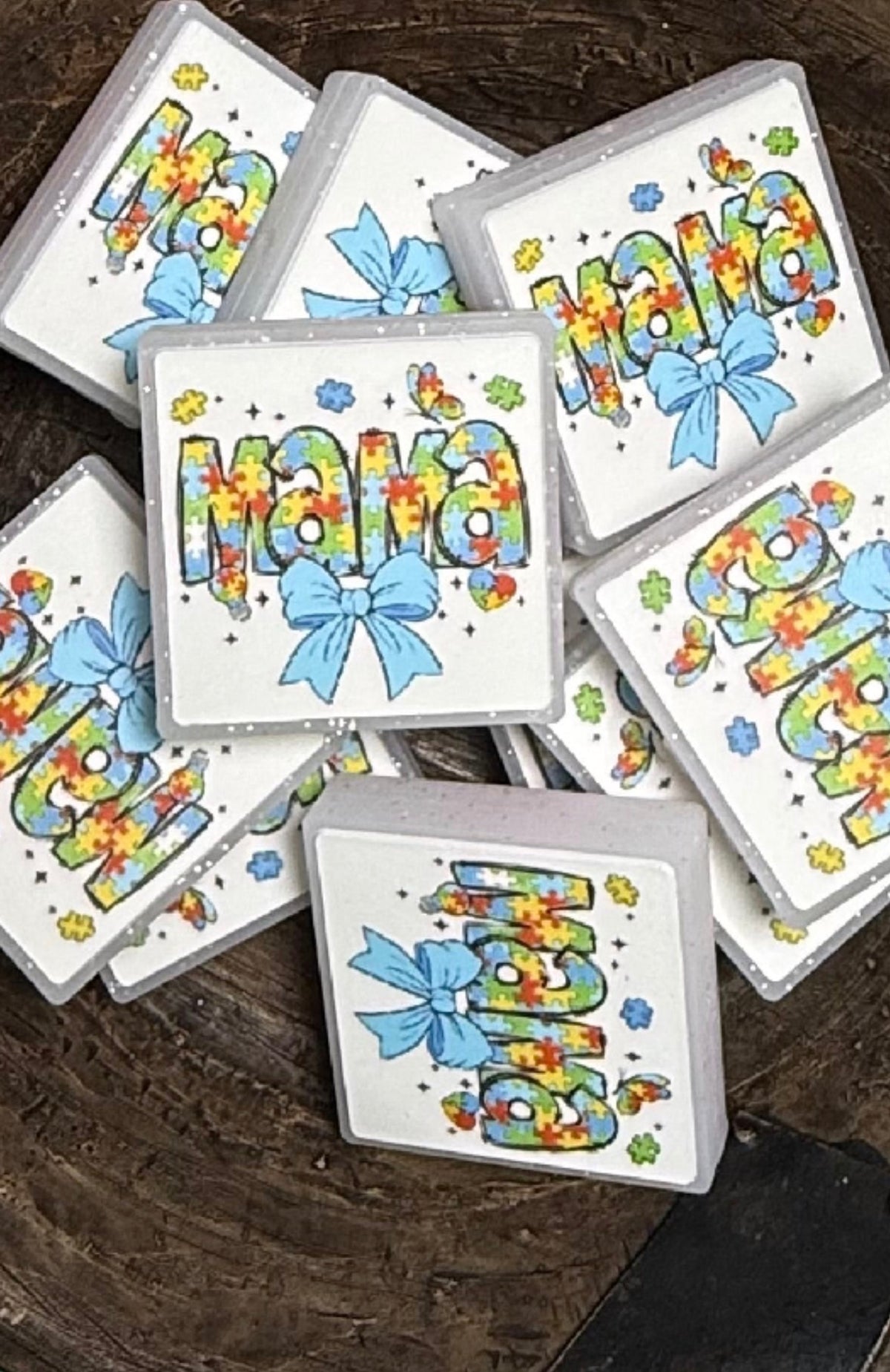 Silicone Focal Bead-Puzzle Mama