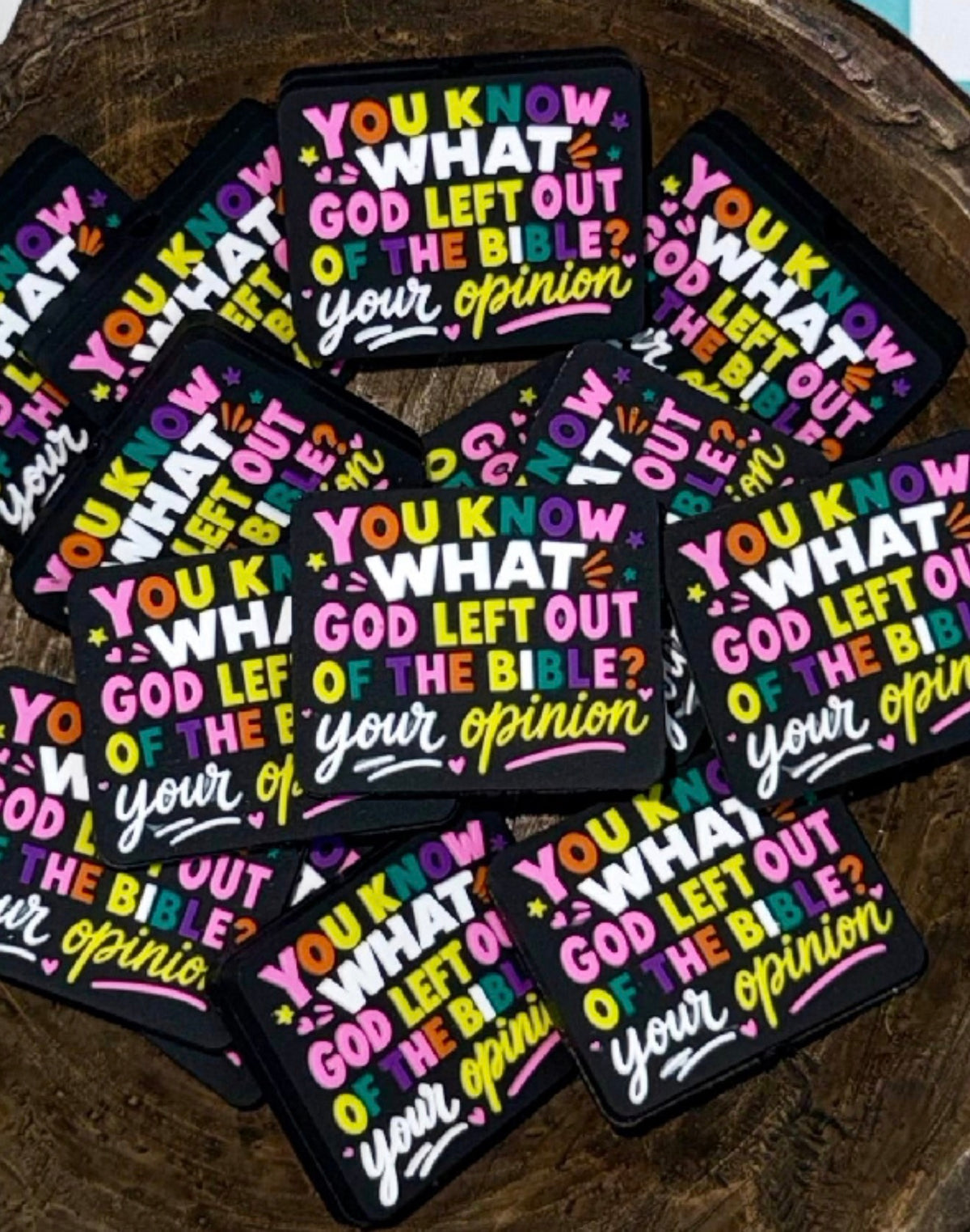 EXCLUSIVE Silicone Focal Bead- You Know What God Left out- Black