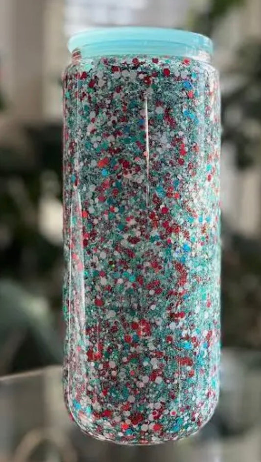 20oz Snow globe Custom UV DTF Wrapped Tumbler with OUT Handle