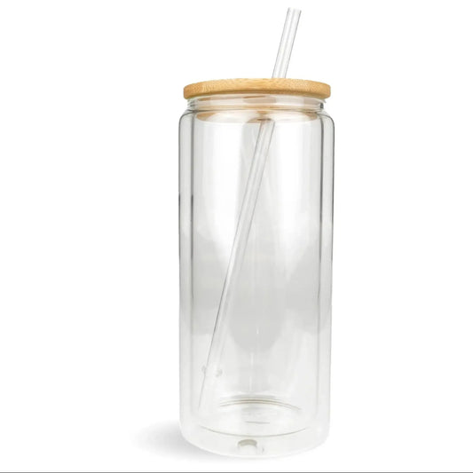 16oz Glass Custom UV DTF Wrapped Tumbler β No Handle