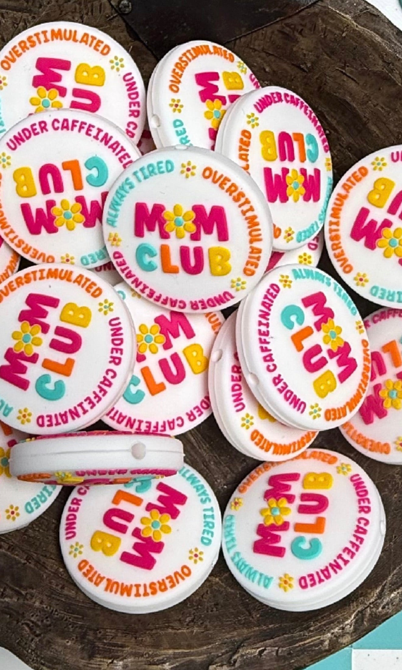 Silicone Focal Bead-Mom Club