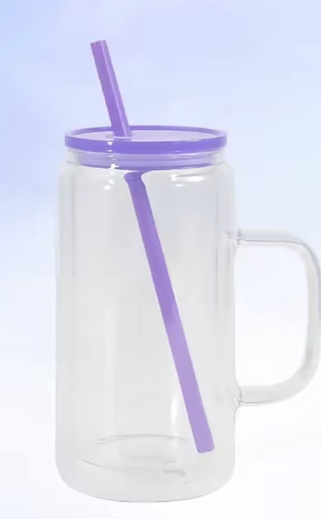16oz Snowglobe Custom UV DTF Wrapped Tumbler with Handle