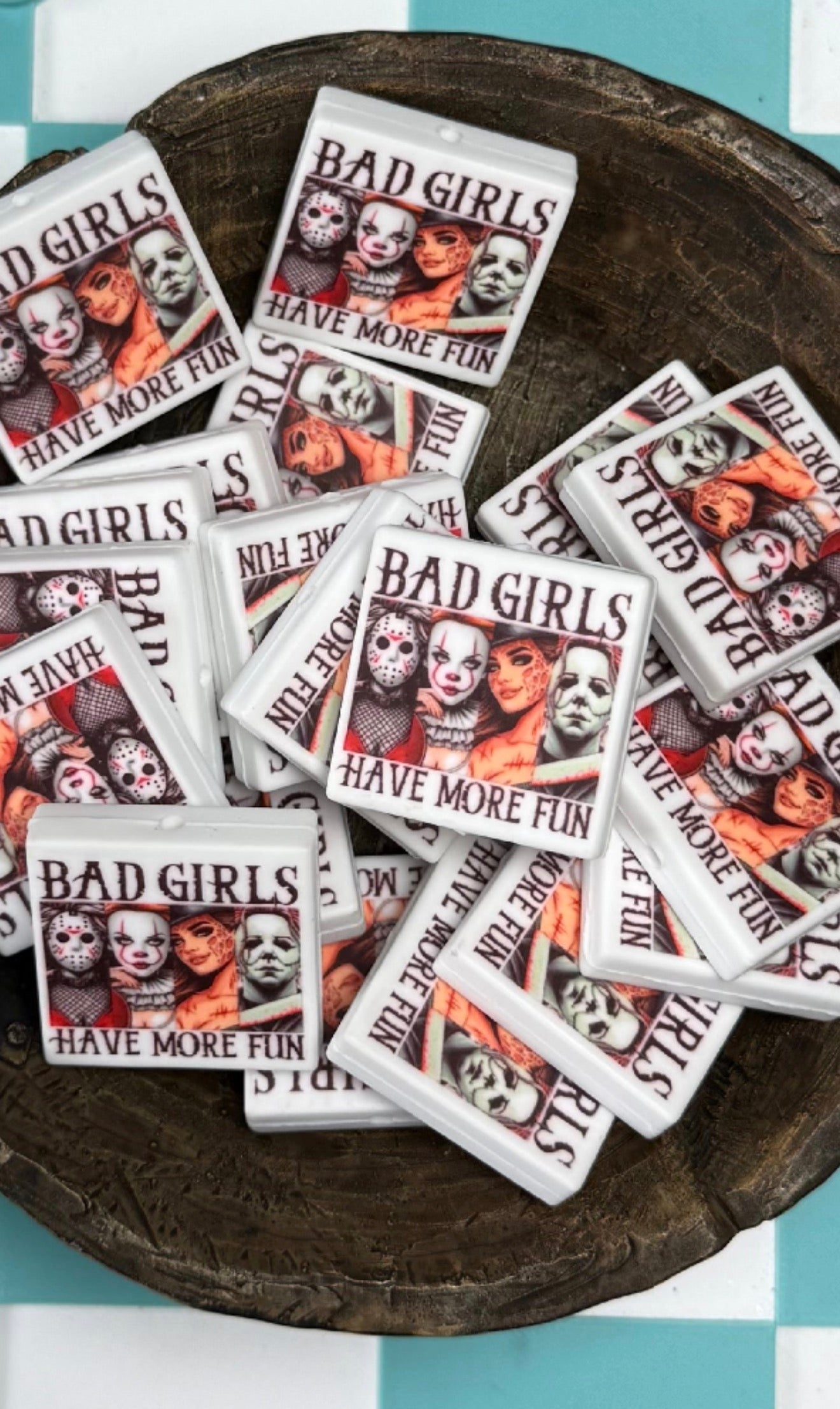 Halloween Silicone Focal Bead-Bad Girls Have More Fun