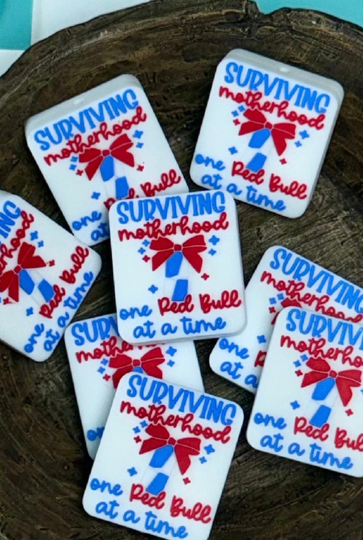 EXCLUSIVE Silicone Focal Bead- Surviving Motherhood One RedB At A Time