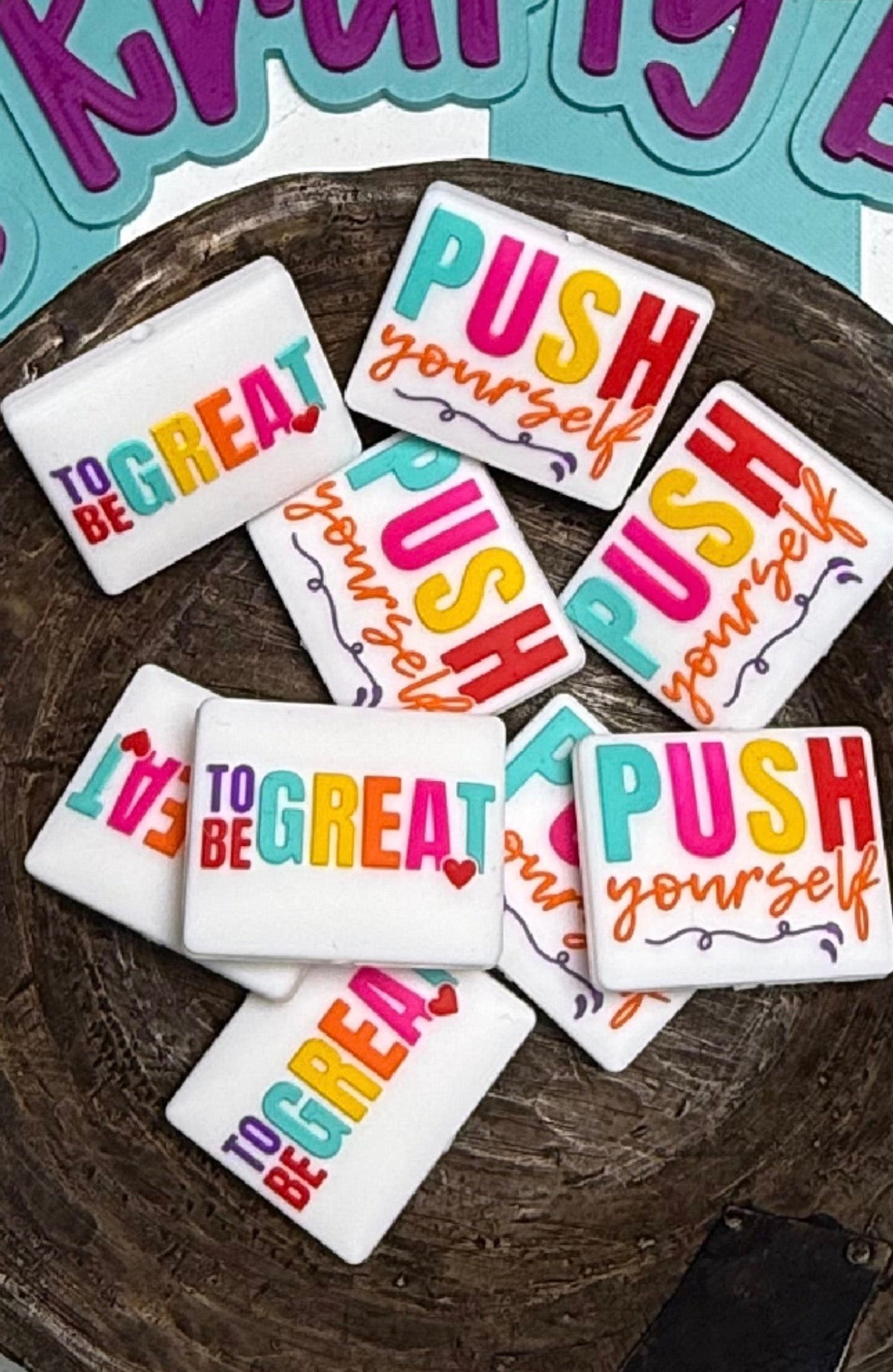 Silicone Focal Bead-Push Yourself Double Sided