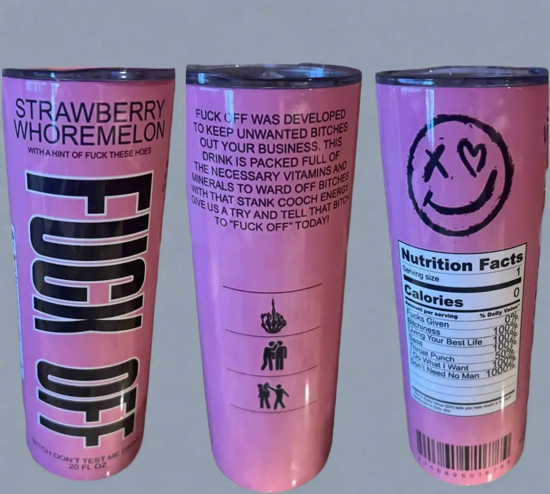FUCK OFF 20 oz tumbler K's Crafty Vibes Co.