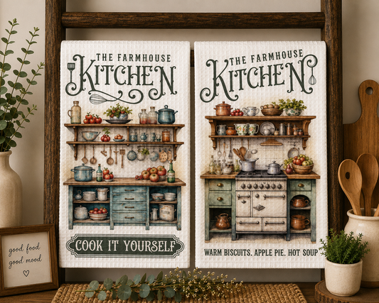 The Farmhouse Kitchen Waffle Weave Kitchen Towel