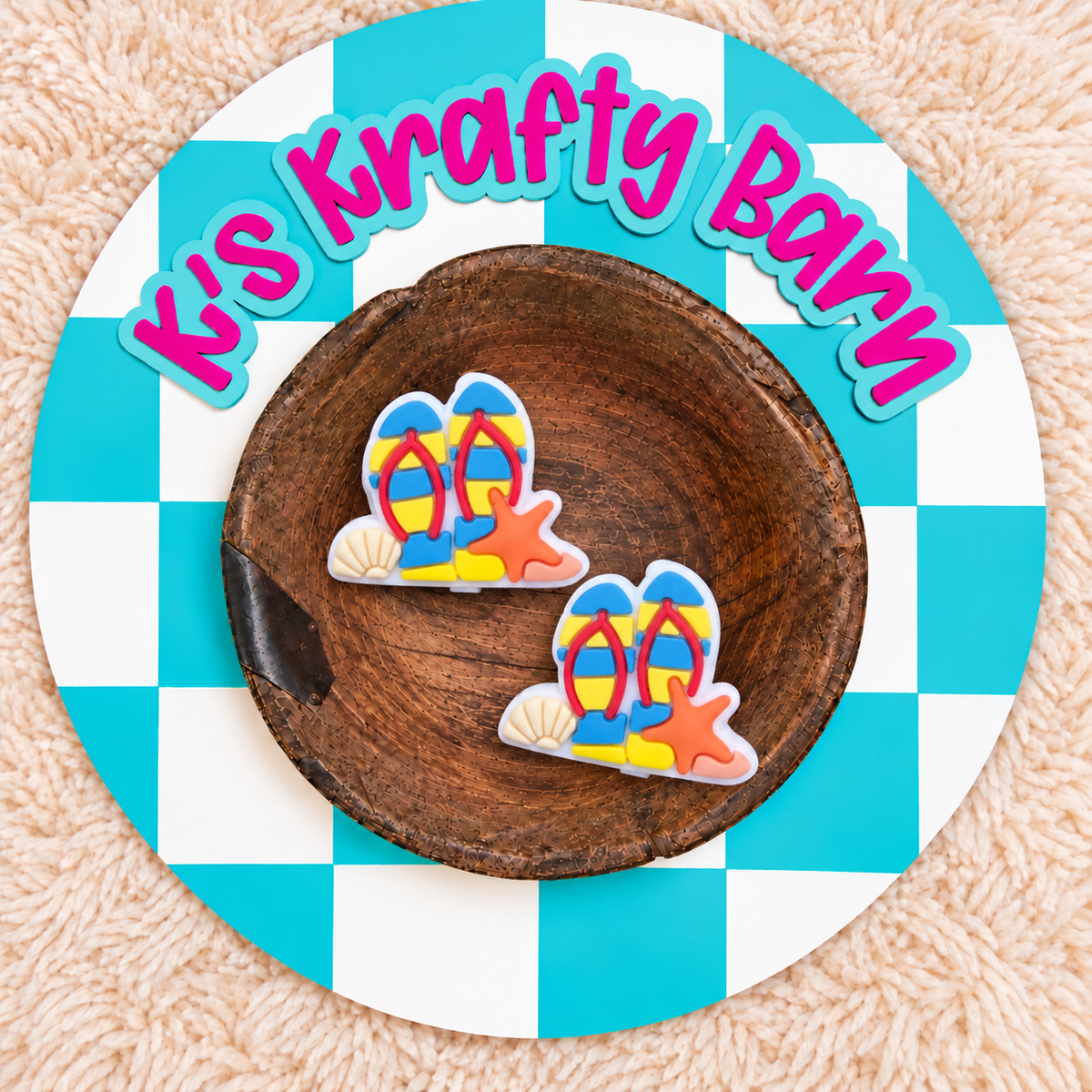 Beach Days Silicone Focal Bead